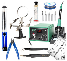 Zestaw do lutowania: stacja lutownicza 937D+ 50-100W, kompletny zestaw akcesoriów