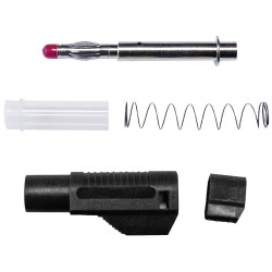 Mueller BU-32614-0 Jack Plug Black; Stackable Banana Plug; 1000V Safe