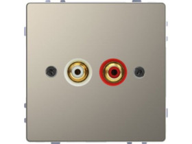 MERTEN D-LIFE Gniazdo wtykowe złącza audio nikiel MTN4350-6050 SCHNEIDER ELECTRIC