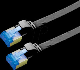21990834 Cat.6a flat cable FTP black 1.5m