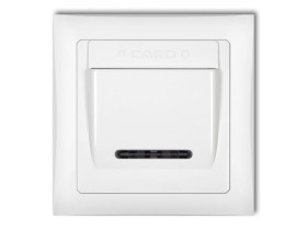 DECO Wyłącznik hotelowy z ramka uniwersalną pojedynczą z tworzywa DECO Soft biały DSHSO-1 KARLIK