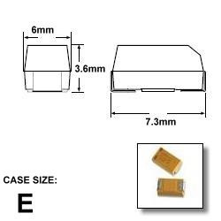 Kondensator tantalowy 680uF 6.3V E CASE 10% TPME687K006R0023 AVX cen netto