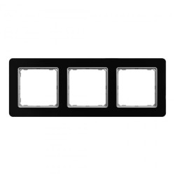 Ramka 3-krotna, szkło czarne, efekt szkła, Sedna Elements SDD361803