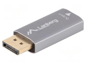 AD-DP-HD-01 Adapter DisplayPort wtyk,HDMI gniazdo aluminium srebrny