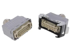 Złącze HDC męski + żeński C146 16-PIN 16+PE rozmiar E16 C146 10E016 921 1