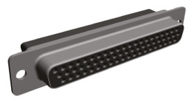 Złącze D-Sub 62-pinowe Żeński Proste Montaż na kablu Złoto na niklu