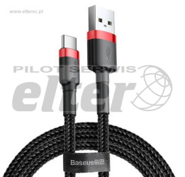 Kabel USB - USB-C 2m Quick Charge oplot czarny HQ