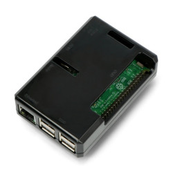 Obudowa Raspberry Pi Model 3B+/3B/2B Cube - czarna