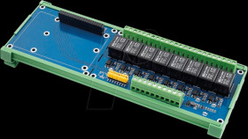 Raspberry Pi - relay module, 8 channel, DIN rail, HLS8L-DC5V-S-C