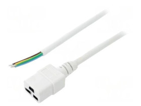 SN26-3/15/1.8WH Kabel: 3x1,5mm2, IEC C19 żeński, Dł: 1,8m, 16A