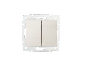 LOGI Wyłącznik 2-grupowy świecznikowy 02-1010-103 kremowy 25126 KANLUX