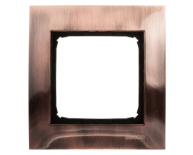 Simon 54 Premium Ramka pojedyncza metalowa miedź rustykalna DR1/36