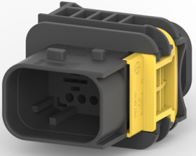 Plug, unequipped, 2 pole, straight, 1 row, black, 1-1564544-1