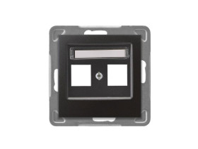 IMPRESJA Obudowa gniazda podwójne typu Keystone prosta antracyt GPK-2Y/p/50 OSPEL