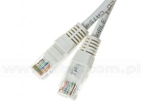 Patchcord UTP, kat.5e, 0,25m, biały