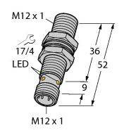 Czujnik indukcyjny Turck BI4U-MT12-AP6X-H1141/S1589, 10 - 30 V, 1 szt.