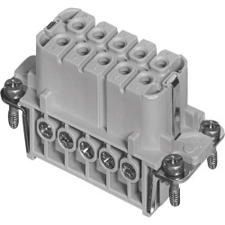 Amphenol C146 10B010 002 4 mate&#xAE; A Female Insert 10&#x2B;E Pin Size A10 Screw Lock