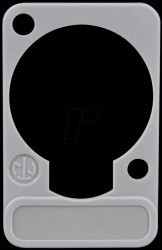 DSS-GREY XLR label plate, D-series, grey