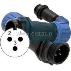 Złącze przemysłowe SP1311/P3-6 WT kabel ( 3P 8A)