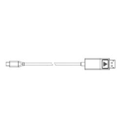 DisplayPort Male to USB Type-C, 3FT