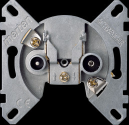 466098 Broadband cable/SAT antenna through-line socket, two-way