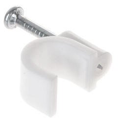Uchwyt kablowy okrągły fi8mm biały TRZ-8*P100