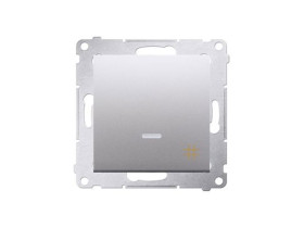 SIMON 54 Wyłącznik krzyżowy podświetlany LED srebrny mat DW7L.01/43 KONTAKT SIMON