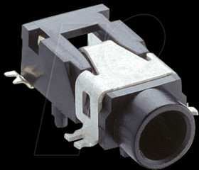 10439 Jack panel socket, 3.5 mm, stereo, angled, PCB, SMD