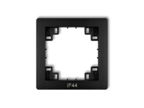 DECO Ramka pośrednia do wyłączników IP44 czarny mat 12DRPH KARLIK
