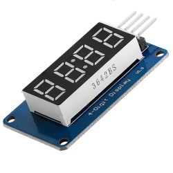 TM1637 4 digit 7-segment display module compatible with Arduino and Raspberry Pi