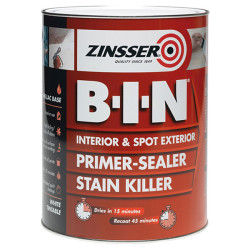 Zinsser ZN7020001E1 B.I.N&#xAE; Primer &amp; Sealer Stain Killer Paint 500ml