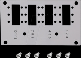 FB5003 Front panel for 12x LC-duplex / 12x SC-simplex