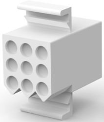 Socket housing, 9 pole, pitch 5.03 mm, straight, natural, 770091-1