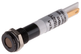 Lampka kontrolna do montażu panelowego 10.8 → 13.2V dc Pomarańczowy 8mm LED RS PRO