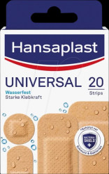 UNIVERSAL 20 STRIPS Hansaplast Universal, strips, 4 sizes