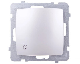 KARO Przycisk /światło/ srebrny perłowy ŁP-5S/m/43