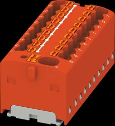 1047420 PTFIX distribution block, 4/18x1.5, red