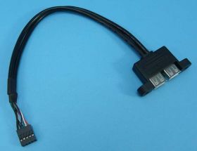 GNIAZDA 2xUSB 'A' DO OBUD.KAB.30cm