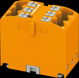 3273282 PTFIX distribution block, 6x2.5, orange