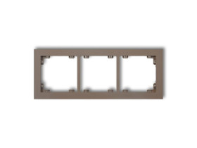 DECO Ramka 3 potrójna uniwersalna z tworzywa DECO Pastel Matt czekoladowy 49DR-3 KARLIK