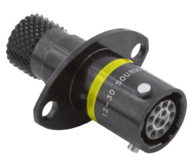 Złącze wielostykowe przemysłowe 12-pinowe, panelowe Gniazdo Souriau Sunbank by Eaton