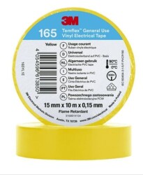 Winylowa taśma elektroizolacyjna 3M Temflex165, żółta, 15 mm x 10 m