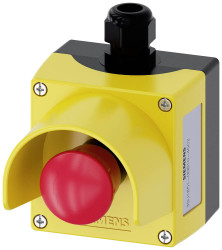 Siemens 3SU18510NB104GC2 3SU1851-0NB10-4GC2 Obudowa do montażu na ziemi, zawiera osłonę 1 przycisk czerwony odkręcenie 1