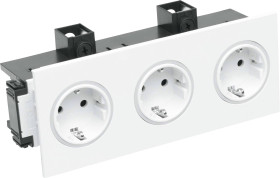 Gniazdo Rehau 3-krotne SIGNA in rws BRK 3STD OBO Bettermann, 6121032, biały, (S x W) 82 mm x 71 mm