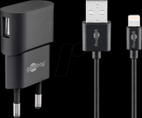 45294 USB charger, 5 V, 1 A, Lightning, black