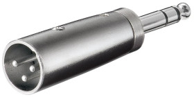 Adapter XLR, wtyk jack AUX stereo 6,35 mm na wtyk XLR