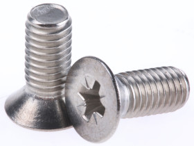 Śruby maszynowe M5 łeb z łbem stożkowym Stal nierdzewna długość 12.0mm skok 0.80mm