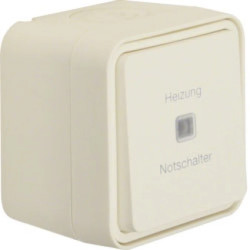 Berker W.1 Łącznik uniwersalny z nadrukiem Heizung kompletny IP55 biały 35663502