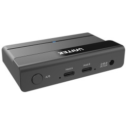 Przełącznik KVM 4xUSB-A 5Gbps 2xUSB-C aktywny, UNITEK