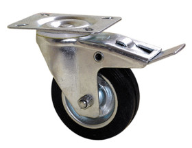 Koło samonastawne średnica kabla 100mm Płyta Guitel Hervieu 100kg wysokość całkowita 130mm